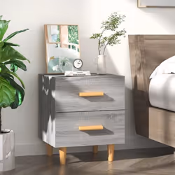 vidaXL Table de chevet Sonoma gris 40x35x47,5 cm - TU