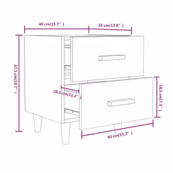 VidaXL 817290 Table de nuit et table de chevet Chêne - Vue supplémentaire 7