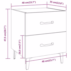 VidaXL 817293 Table de nuit et table de chevet Chêne - Vue supplémentaire 7