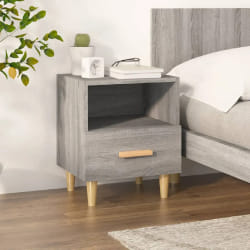 vidaXL Table de chevet Sonoma gris 40x35x47 cm - TU