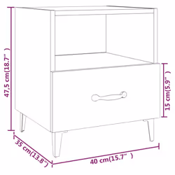 VidaXL 817304 Table de nuit et table de chevet Chêne - Vue supplémentaire 8