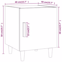 VidaXL 817309 Table de nuit et table de chevet Chêne - Vue supplémentaire 8