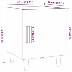 VidaXL 817311 Table de nuit et table de chevet Chêne - Vue supplémentaire 8