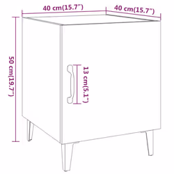 VidaXL 817315 Table de nuit et table de chevet Chêne - Vue supplémentaire 7
