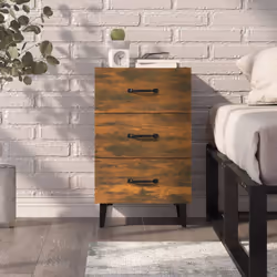 VidaXL 817324 Table de nuit et table de chevet Chêne - Vue supplémentaire 7