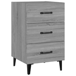 vidaXL Table de chevet sonoma gris 40x40x66 cm bois d'ingénierie - TU