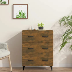 vidaXL Buffet chêne fumé 69,5x34x90 cm bois d'ingénierie