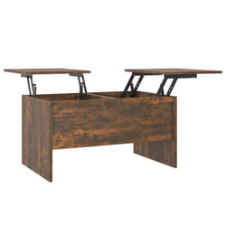 vidaXL Table basse chêne fumé 80x50x42,5 cm bois d'ingénierie - TU