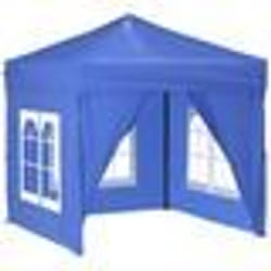vidaXL Tente de réception pliable avec parois Bleu 2x2 m - TU