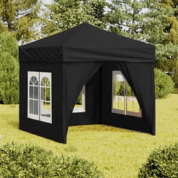 Vidaxl - Tente de réception pliable avec parois Noir 2x2 m