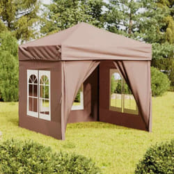 Vidaxl - Tente de réception pliable avec parois Taupe 2x2 m