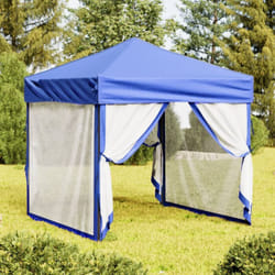 Vidaxl - Tente de réception pliable avec parois Bleu 2x2 m