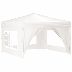 Vidaxl - Tente de réception pliable avec parois Blanc 3x3 m