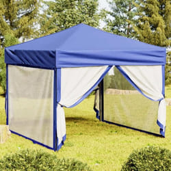 vidaXL Tente de réception pliable avec parois Bleu 3x3 m - TU