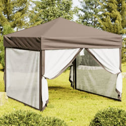 Vidaxl - Tente de réception pliable avec parois Taupe 3x3 m