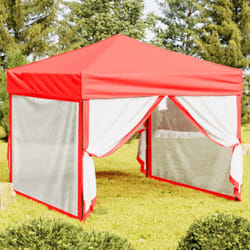 Vidaxl - Tente de réception pliable avec parois Rouge 3x3 m