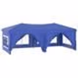vidaXL Tente de réception pliable avec parois Bleu 3x6 m