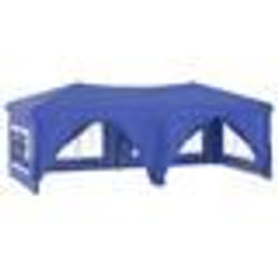 vidaXL Tente de réception pliable avec parois Bleu 3x6 m