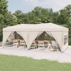 Vidaxl - Tente de réception pliable avec parois Crème 3x6 m