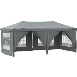 Vidaxl - Tente de réception pliable avec parois Anthracite 3x6 m