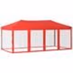 vidaXL Tente de réception pliable avec parois Rouge 3x6 m - TU