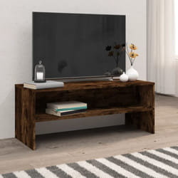 Vidaxl - Meuble tv Chêne fumé 100x40x40 cm Bois d'ingénierie