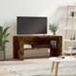 vidaXL Meuble TV chêne fumé 80x40x40 cm bois d'ingénierie