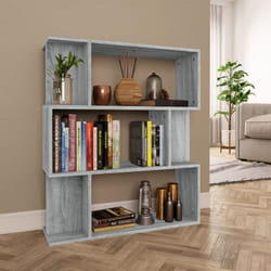 Bibliothèque/Cloison Sonoma gris 80x24x96 cm Bois d'ingénierie Vidaxl