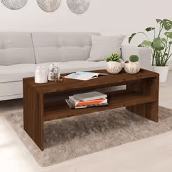 vidaXL Table basse Chêne marron 100x40x40 cm Bois d'ingénierie
