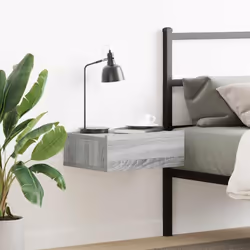 Cette table de chevet flottante compacte, dotée d'un gain de place, offrira une solution de rangement idéale dans n'importe q ...