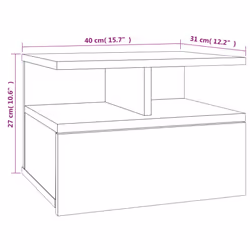 VidaXL 815312 Table de nuit et table de chevet Chêne - Vue supplémentaire 8