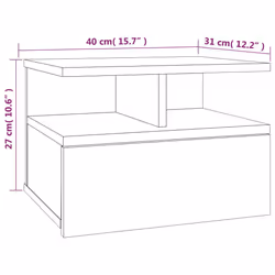 VidaXL 815315 Table de nuit et table de chevet Chêne - Vue supplémentaire 8