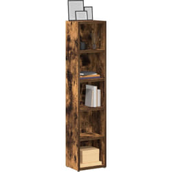 Armoires à cd 2 pcs Chêne fumé 21x16x93,5 cm Bois d'ingénierie Vidaxl