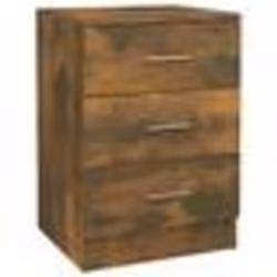 vidaXL Table de chevet Chêne fumé 38x35x56 cm Bois d'ingénierie - TU