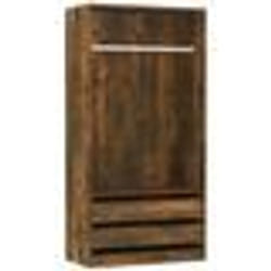 vidaXL Garde-robe Chêne fumé 100x50x200 cm Bois d'ingénierie - TU