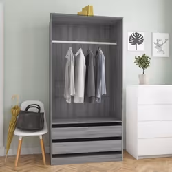 Cette garde-robe compacte offre une solution de rangement idéale et ajoute une touche élégante à votre maison ! Matériau robu ...