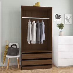vidaXL Garde-robe Chêne marron 100x50x200 cm Bois d'ingénierie - TU
