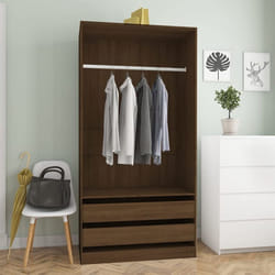 vidaXL Garde-robe Chêne marron 100x50x200 cm Bois d'ingénierie - TU