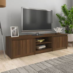 Meuble TV Chêne marron 140x40x35,5 cm Bois d'ingénierie vidaXL
