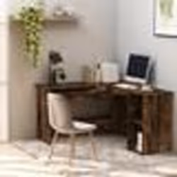vidaXL Bureau d'angle chêne fumé 120x140x75 cm bois d'ingénierie
