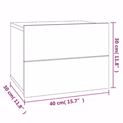 VidaXL 815413 Table de nuit et table de chevet Chêne - Vue supplémentaire 8