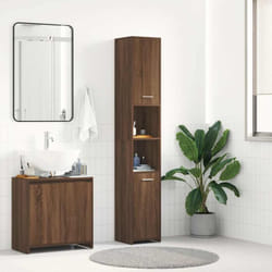 Vidaxl - Armoire de bain Chêne marron 30x30x183,5 cm Bois d'ingénierie