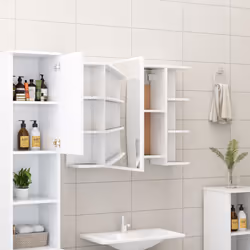 VidaXL 815524 miroir de salle de bain et armoire de rangement pour évier