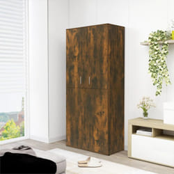 Vidaxl - Armoire à chaussures chêne fumé 80x39x178 cm bois d'ingénierie