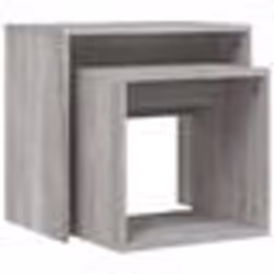 vidaXL Tables basses gigognes 2 pcs sonoma gris bois d'ingénierie