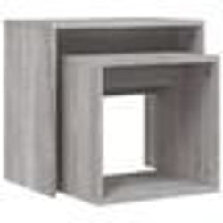 vidaXL Tables basses gigognes 2 pcs sonoma gris bois d'ingénierie