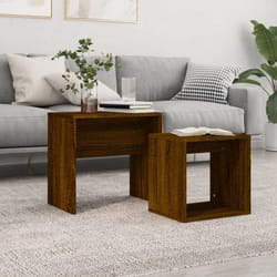 Vidaxl - Tables basses gigognes 2 pcs chêne marron bois d'ingénierie