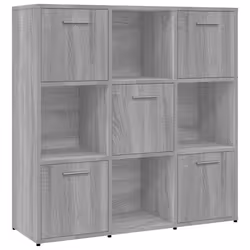 VidaXL 815550, Gris, Chêne, 9 étagères, Bois, Bois, 900 mm, 300 mm