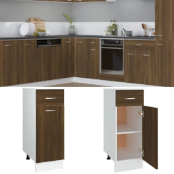 vidaXL Armoire de plancher à tiroir "Lyon" Chêne marron 30x46x81,5 cm