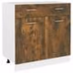vidaXL Armoire de plancher à tiroir "Lyon" Chêne fumé 80x46x81,5 cm